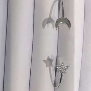 Sterling silver 925 moon/star bangle